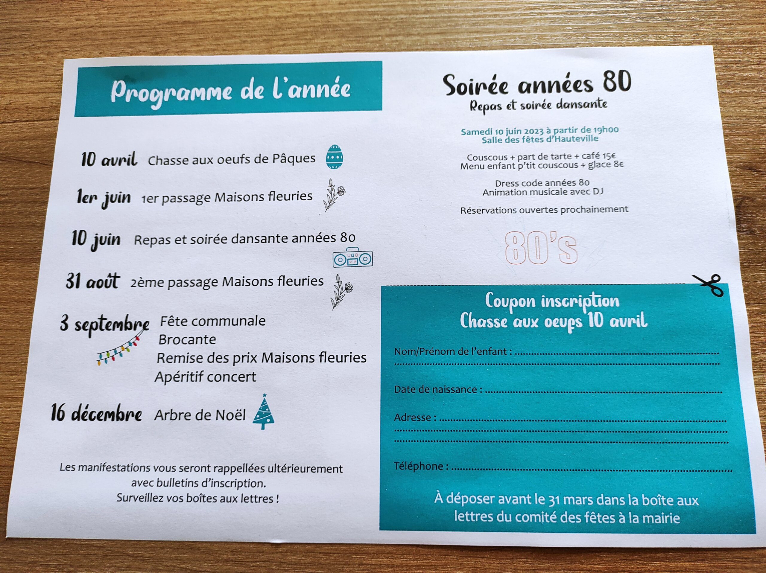 Soirée années 80 à Hauteville - TOURISME